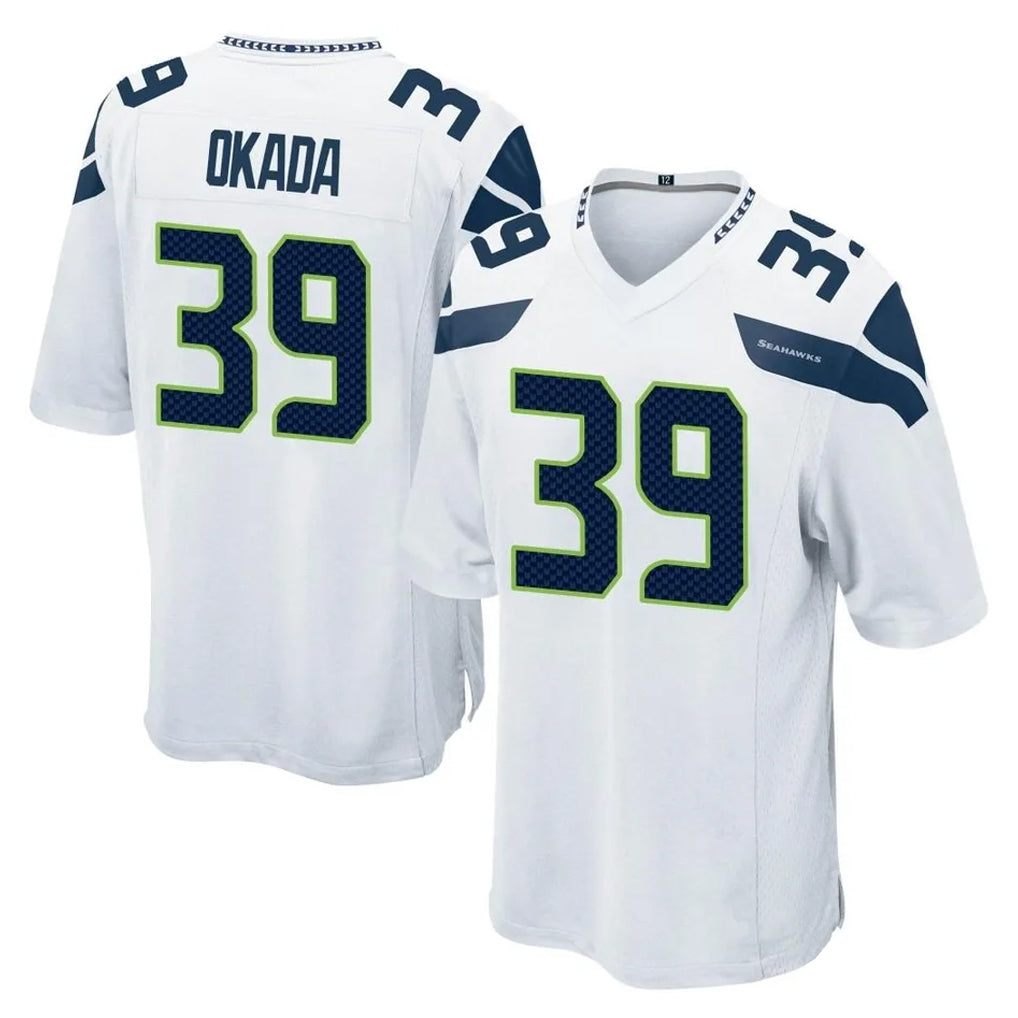 Ndoa S.Seahawks #39 Ty Okada Player White Home Game Stitched Jerseys