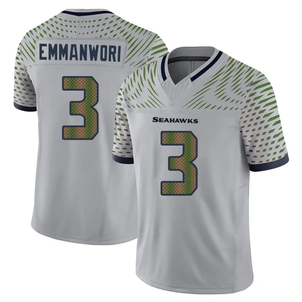 Ndoa S.Seahawks #3 Nick Emmanwori Player Grey Limited 2025 Rivalries Collection Home Game Stitched Jerseys