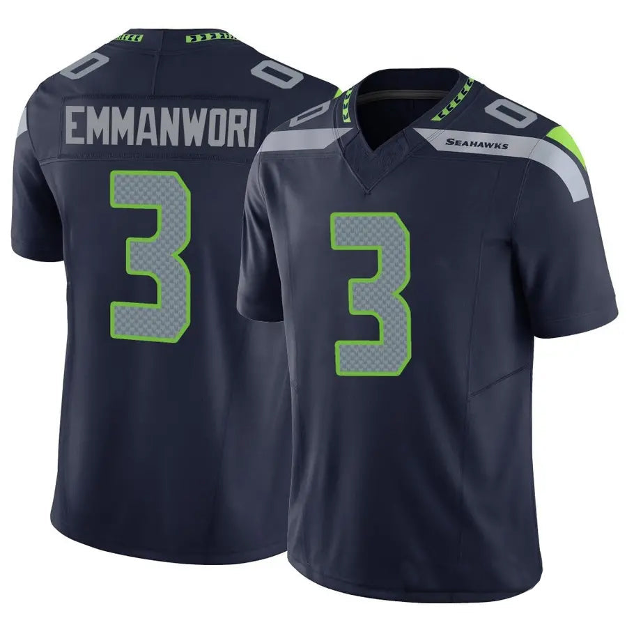 Ndoa S.Seahawks #3 Nick Emmanwori Player Navy Vapor F.U.S.E. Limited Football Jerseys