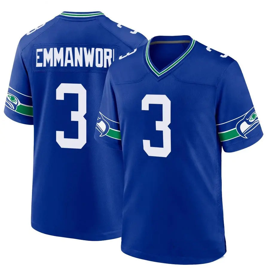 Ndoa S.Seahawks #3 Nick Emmanwori Player Royal Game Stitched Jerseys