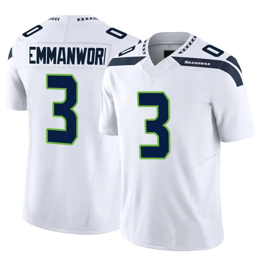 Ndoa S.Seahawks #3 Nick Emmanwori Player White Vapor F.U.S.E. Limited Football Jerseys