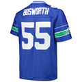 Ndoa S.Seahawks #55 Brian Bosworth Mitchell & Ness Royal Big & Tall 1987 Legacy Retired Player Stitched Puhic Jersey