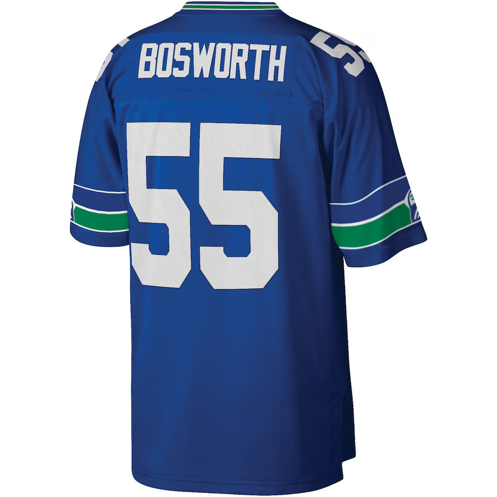 Ndoa S.Seahawks #55 Brian Bosworth Mitchell & Ness Royal Legacy Replica Jersey