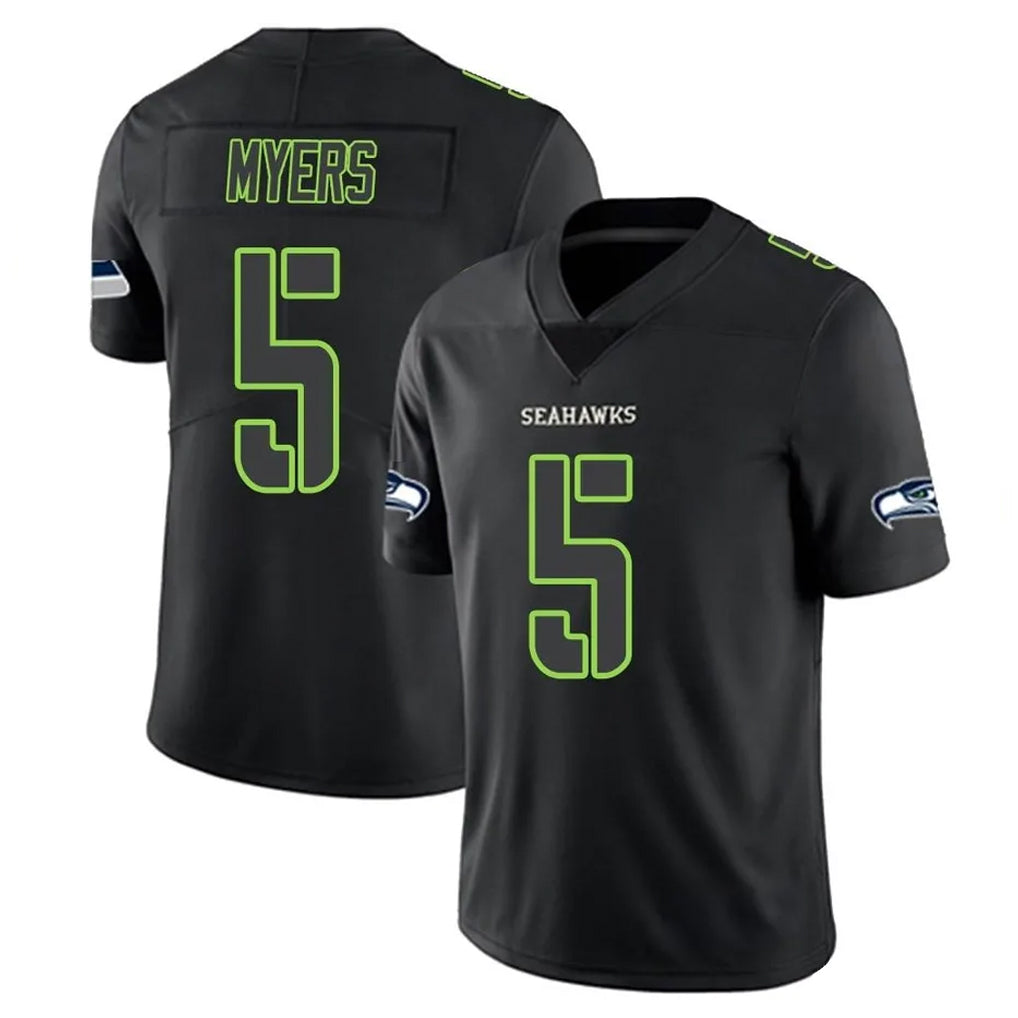 Ndoa S.Seahawks #5 Jason Myers Player Black Impact Limited Home Game Stitched Jerseys