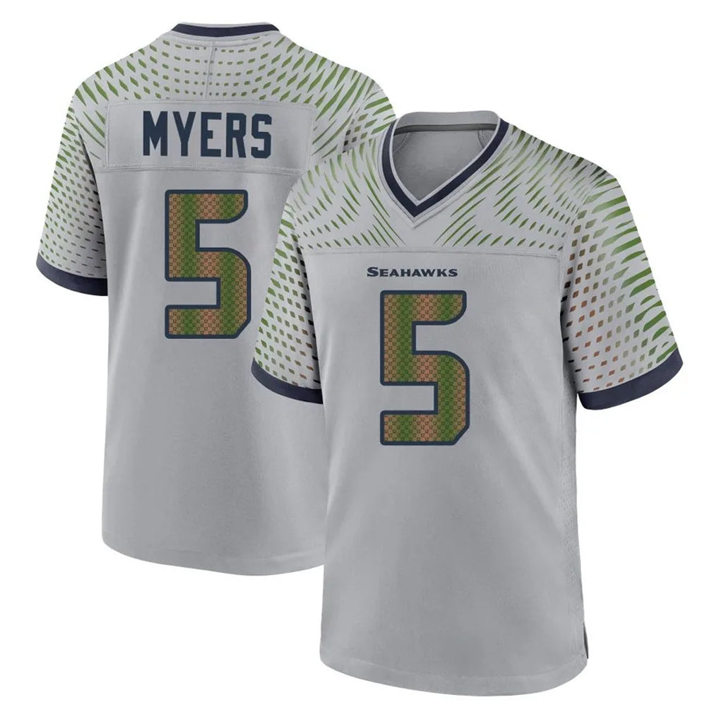 Ndoa S.Seahawks #5 Jason Myers Player Grey 2025 Rivalries Collection Home Game Stitched Jerseys
