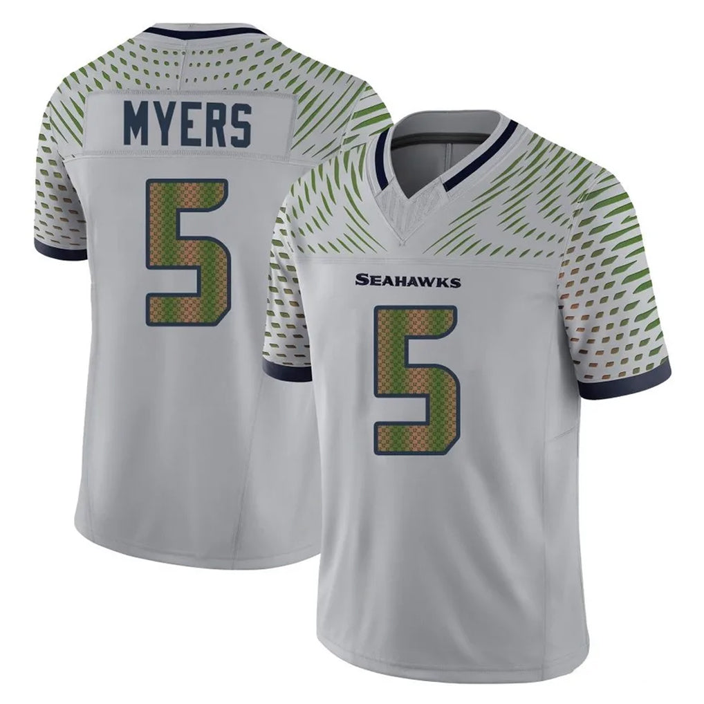 Ndoa S.Seahawks #5 Jason Myers Player Grey Limited 2025 Rivalries Collection Home Game Stitched Jerseys