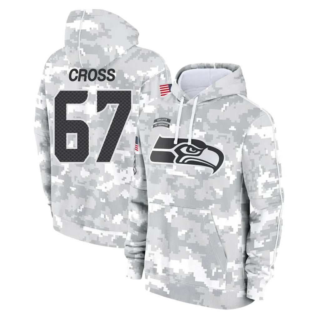Ndoa S.Seahawks #67 Charles Cross Player Arctic Camo Limited Salute to Service Pullover Hoodies Game Stitched Jerseys