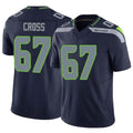 Ndoa S.Seahawks #67 Charles Cross Player Navy Limited Vapor F.U.S.E. Home Game Stitched Jerseys