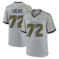 Ndoa S.Seahawks #72 Abraham Lucas Player Grey 2025 Rivalries Collection Home Game Stitched Jerseys