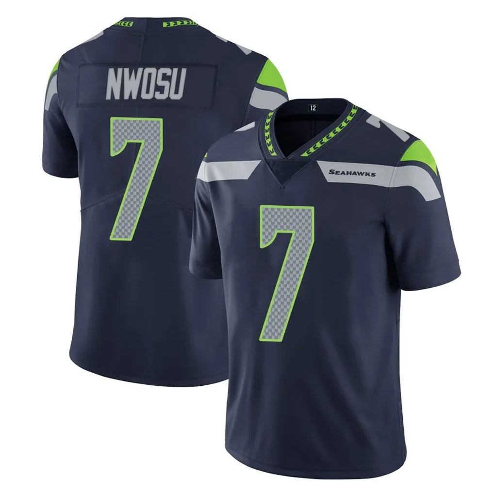 Ndoa S.Seahawks #7 Uchenna Nwosu Player Navy Limited Vapor Untouchable Home Game Stitched Jerseys