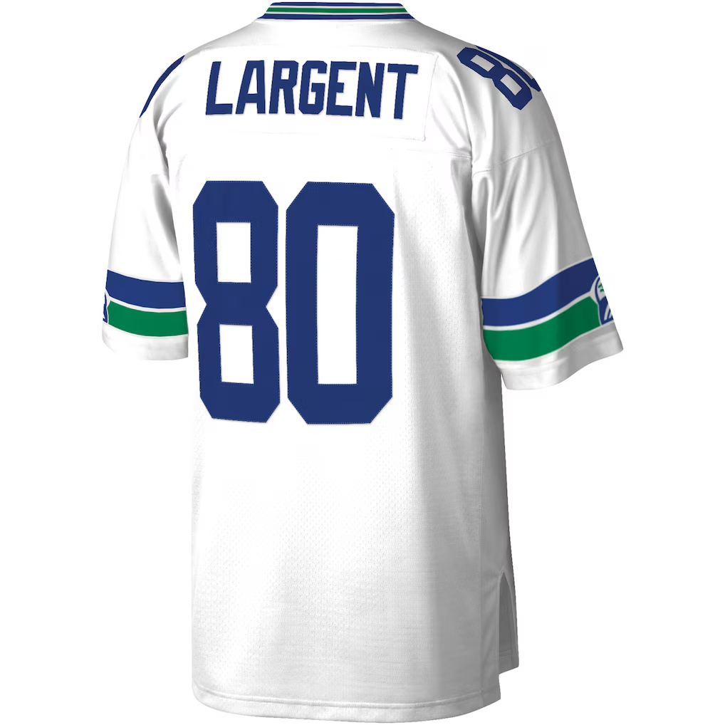 Ndoa S.Seahawks #80 Steve Largent Mitchell & Ness White Legacy Replica Jersey