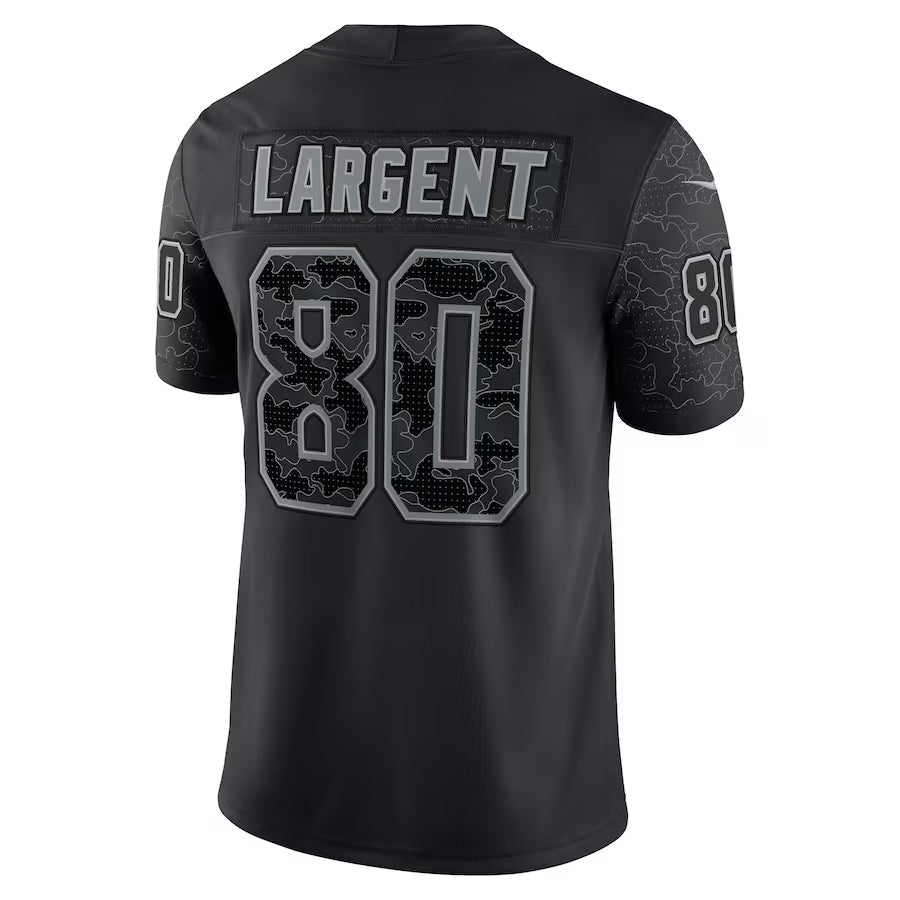 Ndoa S.Seahawks #80 Steve Largent Player Black RFLCTV Limited Stitched Jerseys