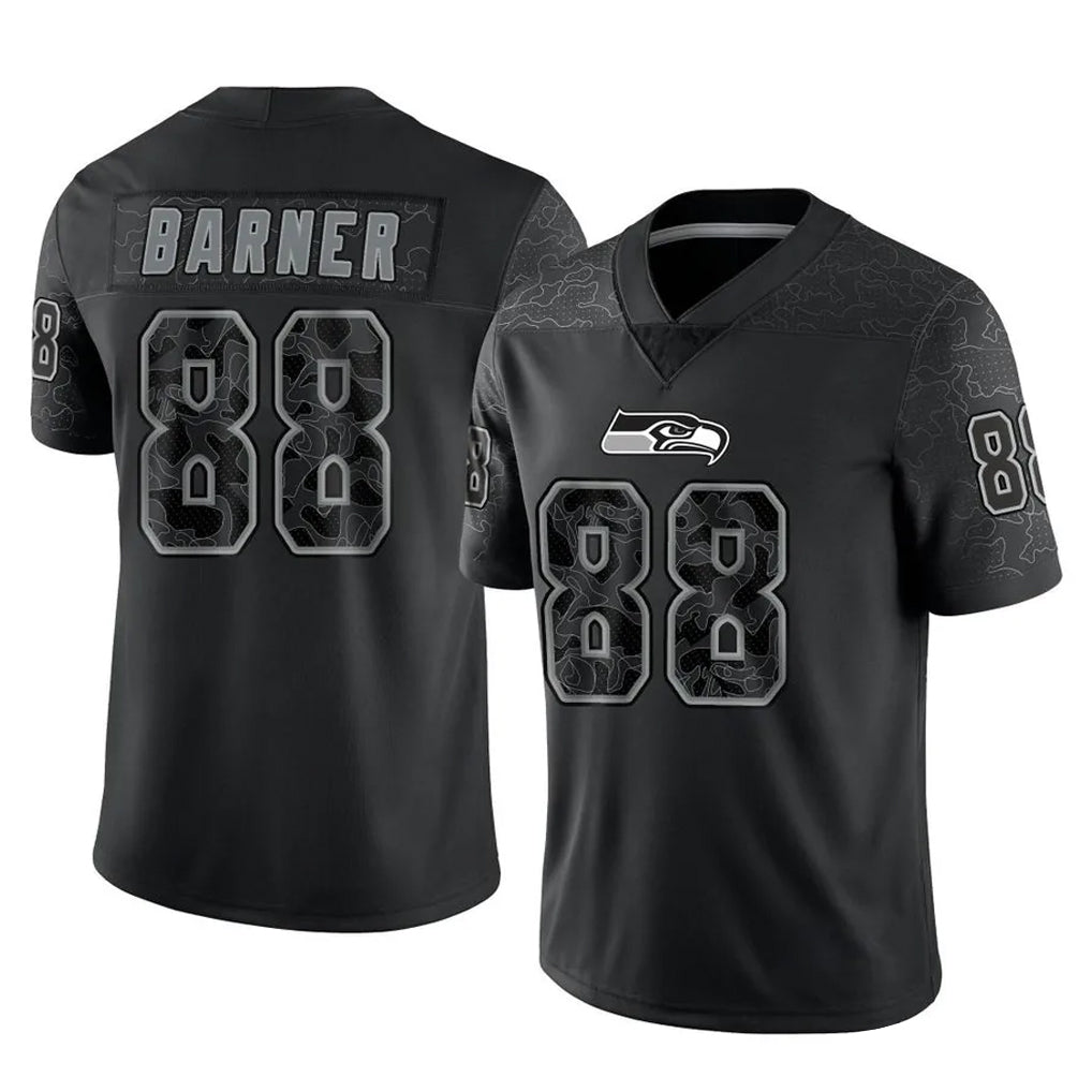 Ndoa S.Seahawks #88 AJ Barner Player Black Limited Reflective Home Game Stitched Jerseys