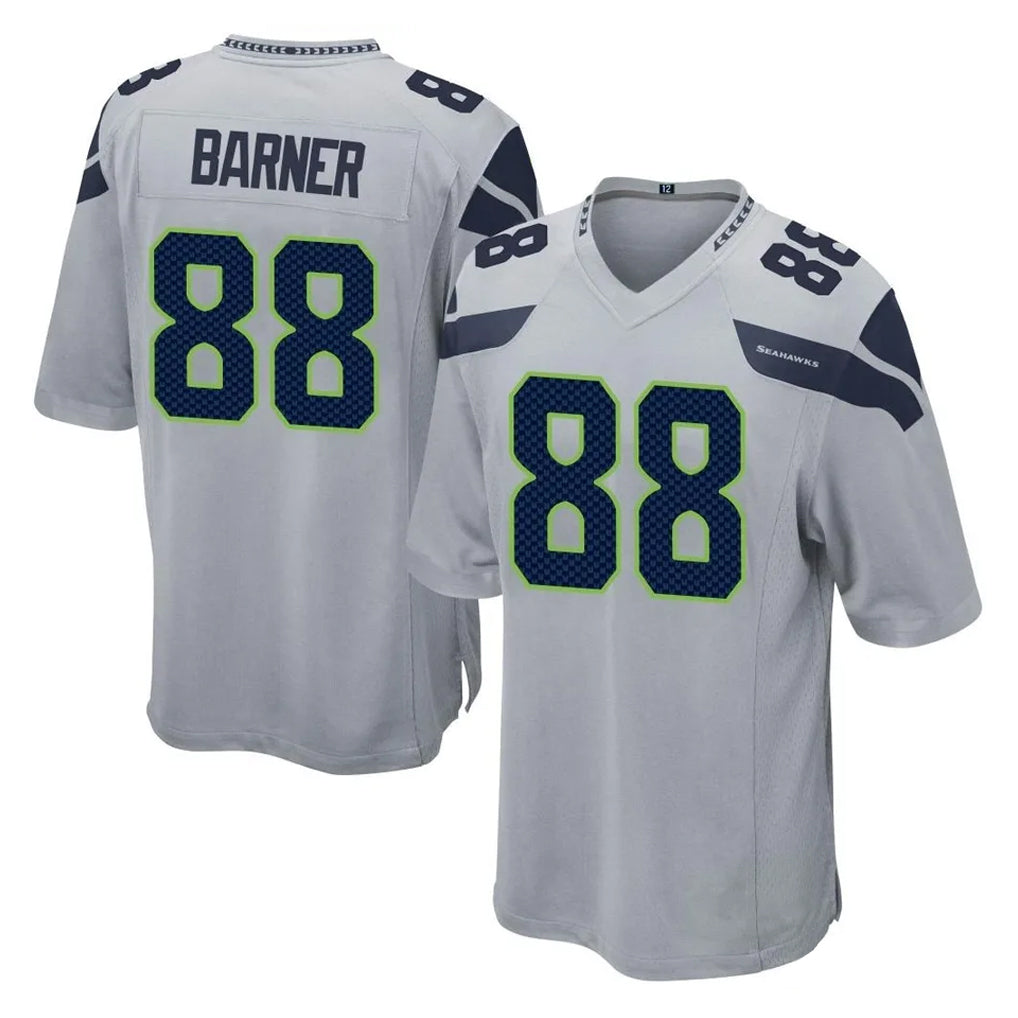 Ndoa S.Seahawks #88 AJ Barner Player Gray Home Game Stitched Jerseys