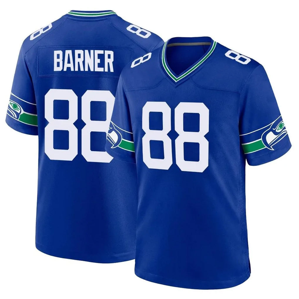 Ndoa S.Seahawks #88 AJ Barner Player Royal Throwback Home Game Stitched Jerseys