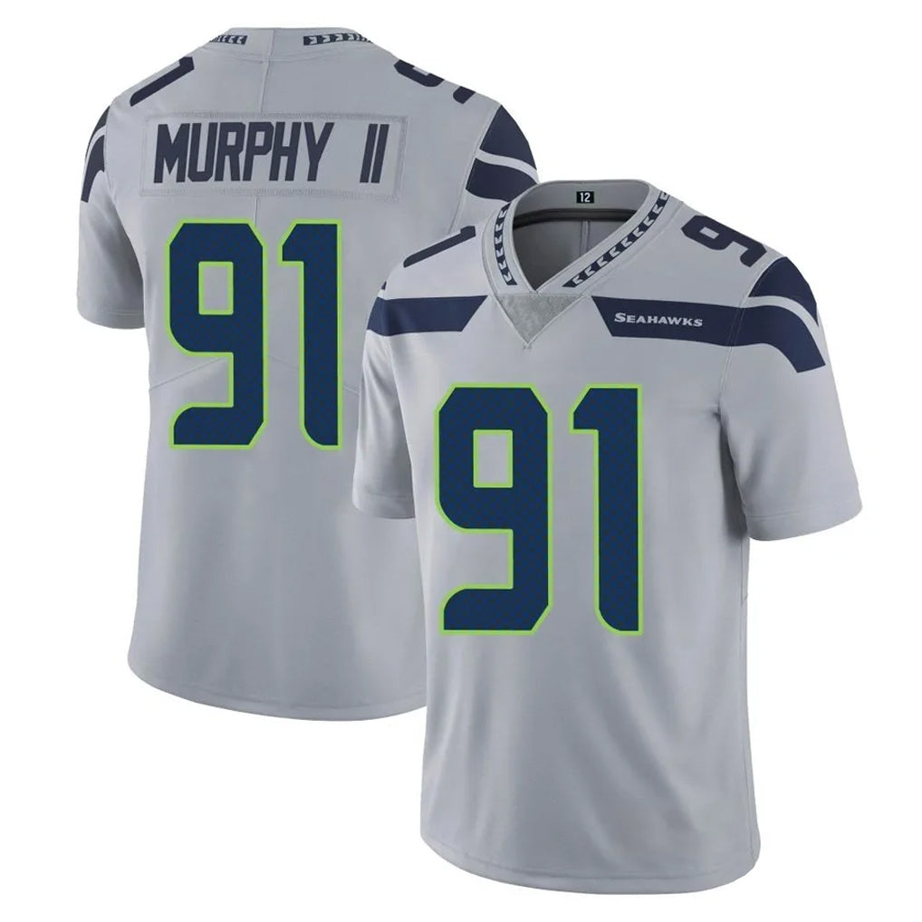 Ndoa S.Seahawks #91 Byron Murphy II Player Gray Limited Vapor Untouchable Home Game Stitched Jerseys