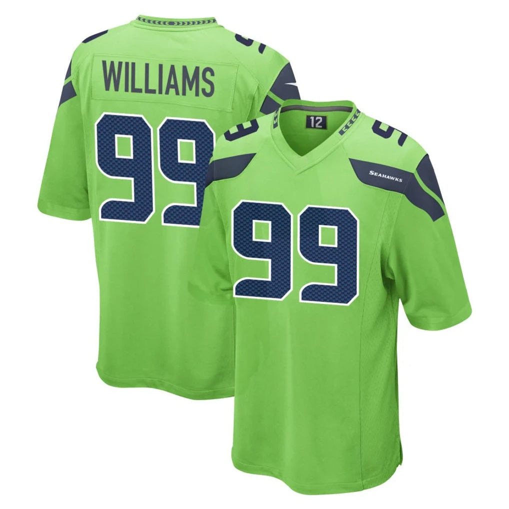 Ndoa S.Seahawks #99 Leonard Williams Player Green Home Game Stitched Jerseys