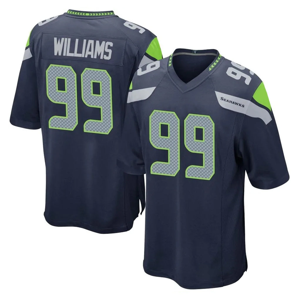 Ndoa S.Seahawks #99 Leonard Williams Player Navy Home Game Stitched Jerseys