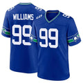 Ndoa S.Seahawks #99 Leonard Williams Player Royal Throwback Home Game Stitched Jerseys
