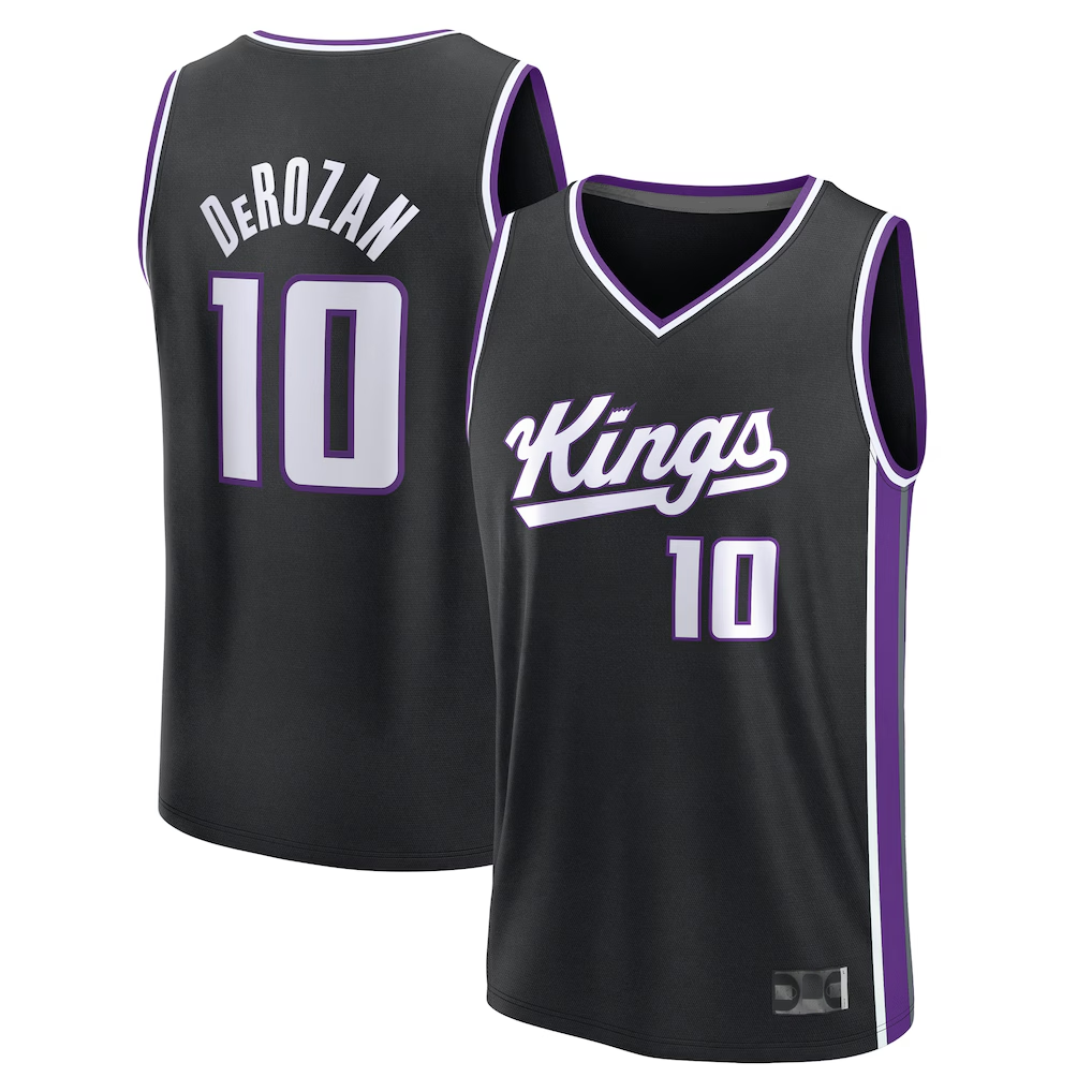 Ndoa S.kings #10 DeMar DeRozan Fanatics Black Fast Break Replica Player Jerseys - Icon Edition