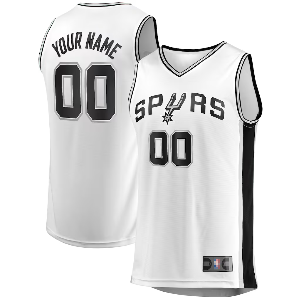 Ndoa SA.Spurs Fanatics White Fast Break Custom Replica Jerseys - Association Edition