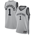 Ndoa SA.Spurs #1 Victor Wembanyama Silver Swingman Jerseys - Statement Edition