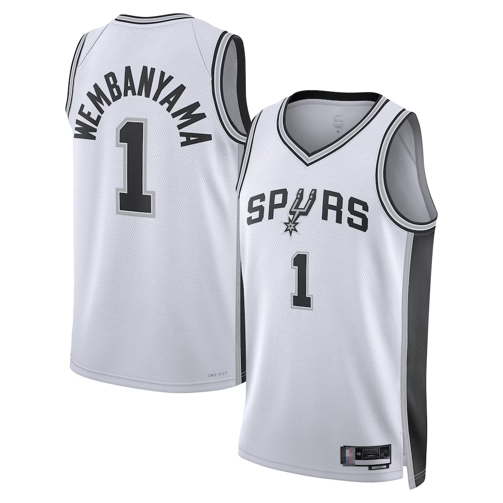 Ndoa SA.Spurs #1 Victor Wembanyama White Swingman Jerseys - Association Edition