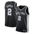 Ndoa SA.Spurs #2Dylan Harper Black 2025 NBA Draft First Round Pick Swingman Jerseys - Icon Edition