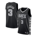 Ndoa SA.Spurs #3 Keldon Johnson Black Swingman Jerseys - Statement Edition