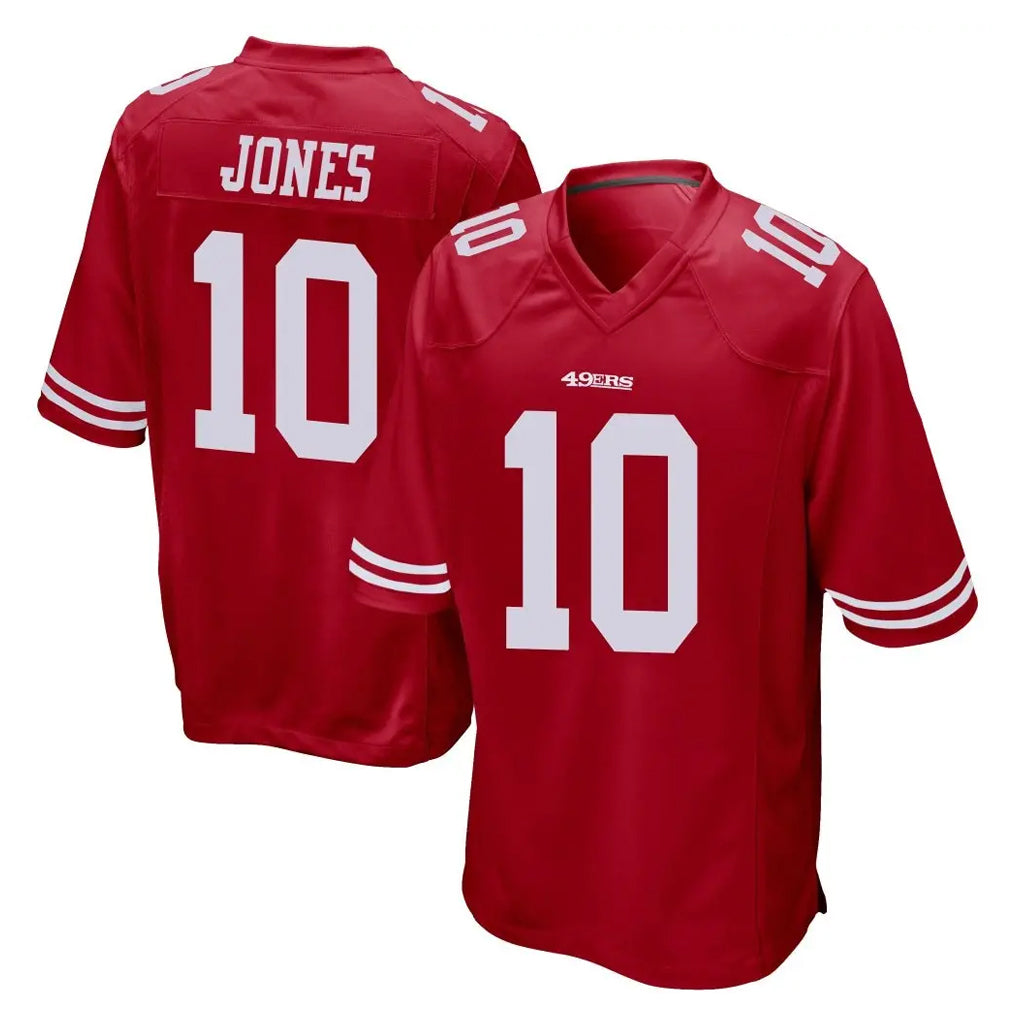 Ndoa SF.49ers #10 Mac Jones Player Red Home Game Stitched Jerseys