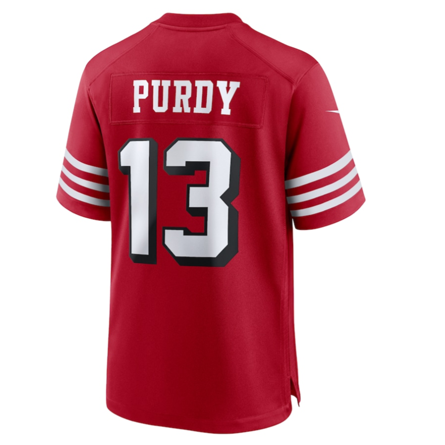 Ndoa SF.49ers #13 Brock Purdy Player Scarlet Alternate Game Stitched Jersey