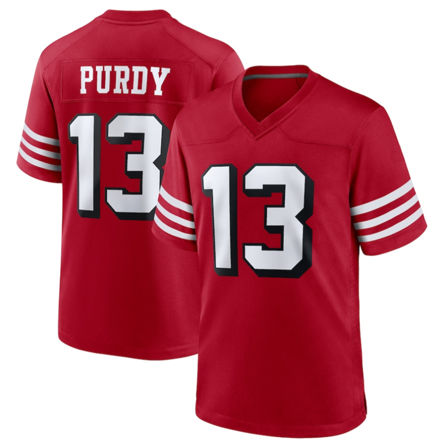 Ndoa SF.49ers #13 Brock Purdy Player Scarlet Alternate Game Stitched Jerseys