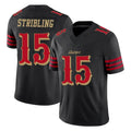 Ndoa SF.49ers #15 De'Zhaun Stribling Player Black Limited Rivalries Collection Home Game Stitched Jerseys
