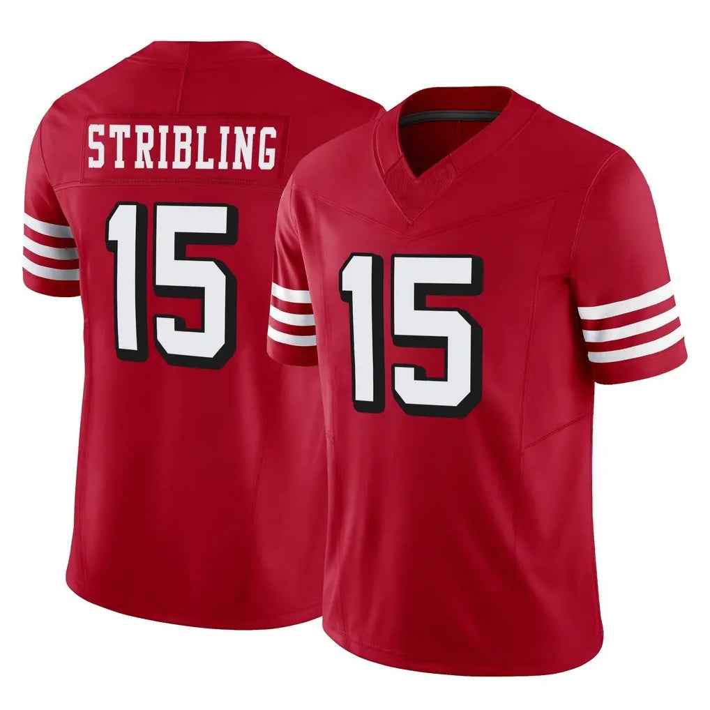 Ndoa SF.49ers #15 De'Zhaun Stribling Player Red Limited Alternate Vapor F.U.S.E. Home Game Stitched Jerseys