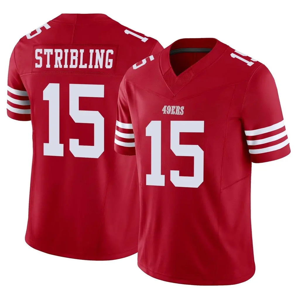 Ndoa SF.49ers #15 De'Zhaun Stribling Player Red Limited Vapor F.U.S.E. Home Game Stitched Jerseys