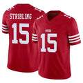 Ndoa SF.49ers #15 De'Zhaun Stribling Player Red Limited Vapor F.U.S.E. Home Game Stitched Jerseys