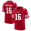 Ndoa SF.49ers #16 Joe Montana Player Scarlet Home Game Stitched Jerseys