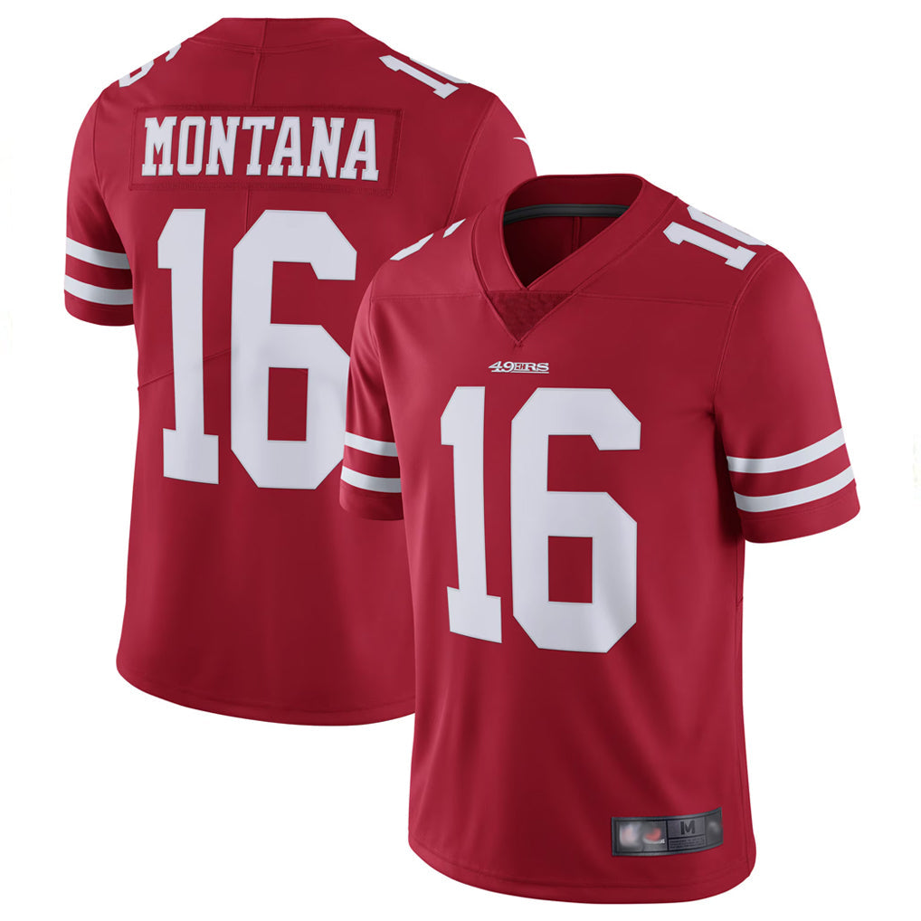 Ndoa SF.49ers #16 Joe Montana Player Vapor Untouchable Limited Throwback Stitched Jerseys