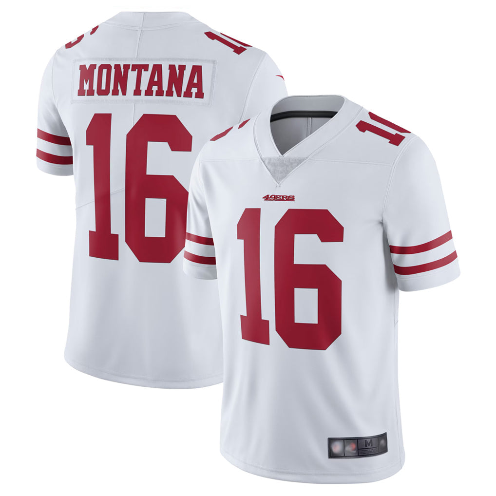 Ndoa SF.49ers #16 Joe Montana Player Vapor Untouchable Limited Throwback White Stitched Jerseys