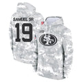 Ndoa SF.49ers #19 Deebo Samuel Sr. Player Arctic Camo Limited Salute to Service Pullover Hoodies Game Stitched Jerseys