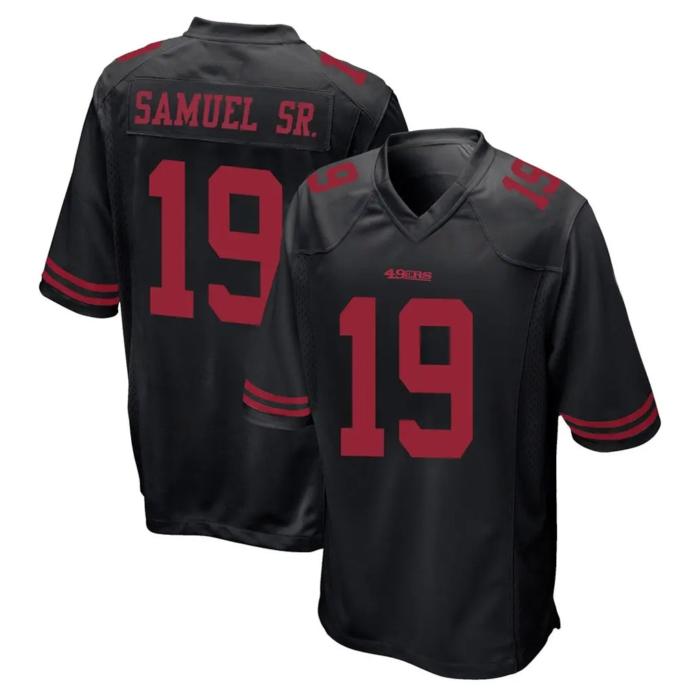 Ndoa SF.49ers #19 Deebo Samuel Sr. Player Black Alternate Home Game Stitched Jerseys