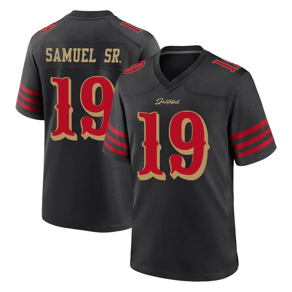 Ndoa SF.49ers #19 Deebo Samuel Sr. Player Black Rivalries Collection Home Game Stitched Jerseys