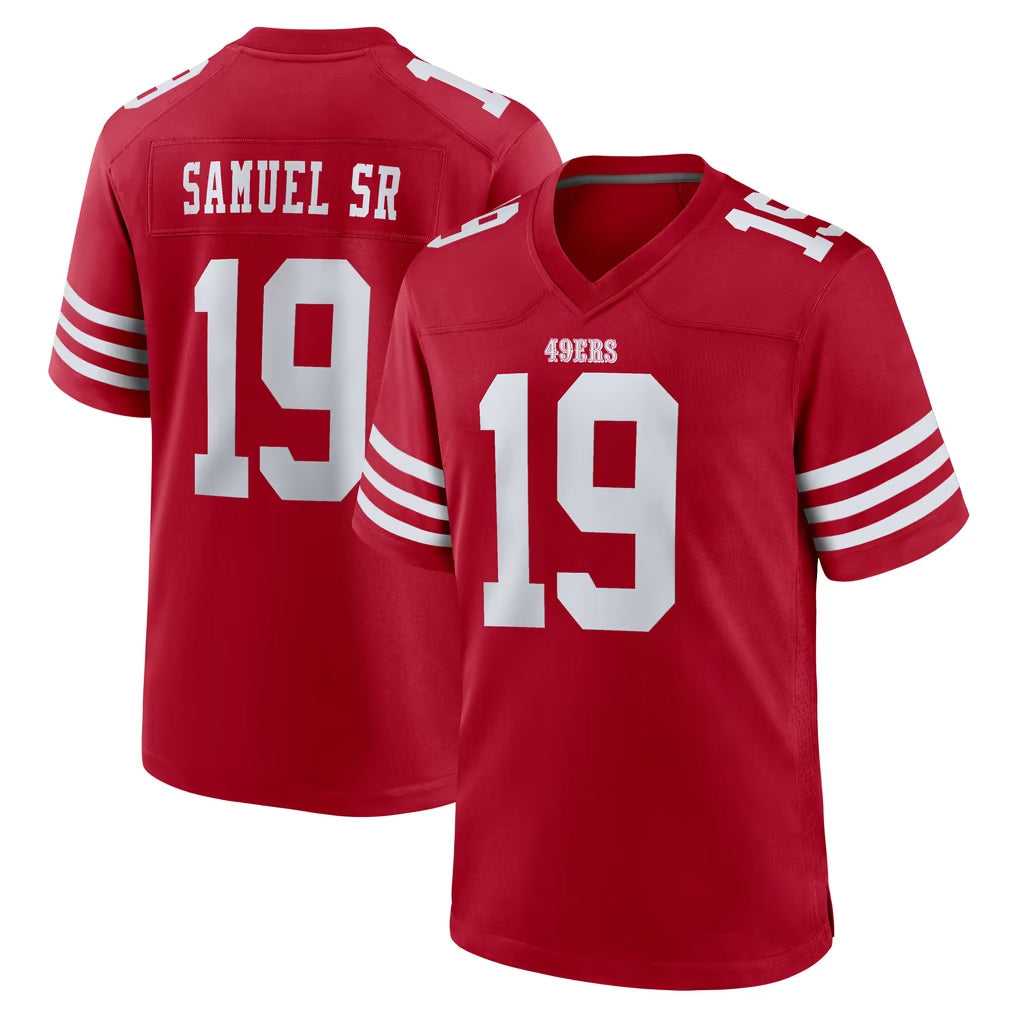 Ndoa SF.49ers #19 Deebo Samuel Sr. Player Red Game Home Stitched Jerseys