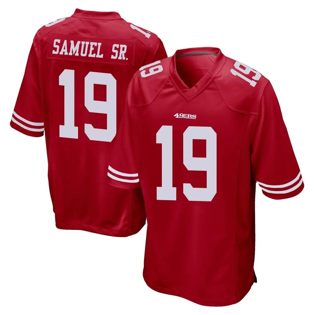 Ndoa SF.49ers #19 Deebo Samuel Sr. Player Red Home Game Stitched Jerseys