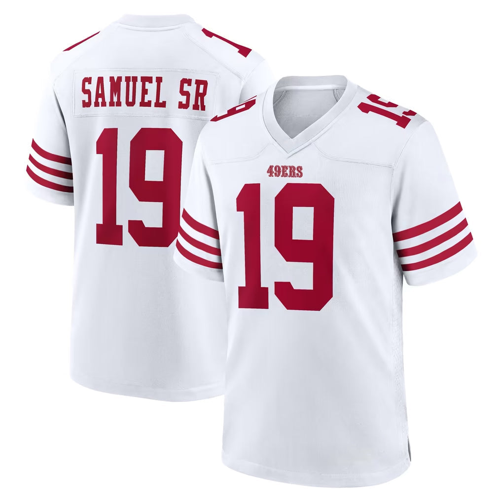 Ndoa SF.49ers #19 Deebo Samuel Sr. Player White Game Home Stitched Jerseys