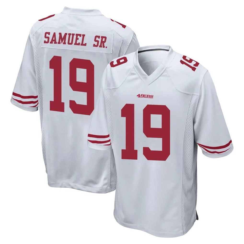 Ndoa SF.49ers #19 Deebo Samuel Sr. Player White Home Game Stitched Jerseys