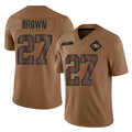 Ndoa SF.49ers #27 Ji'Ayir Brown Player Brown Limited Salute To Service Home Game Stitched Jerseys