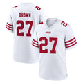 Ndoa SF.49ers #27 Ji'Ayir Brown Player White Game Home Stitched Jerseys