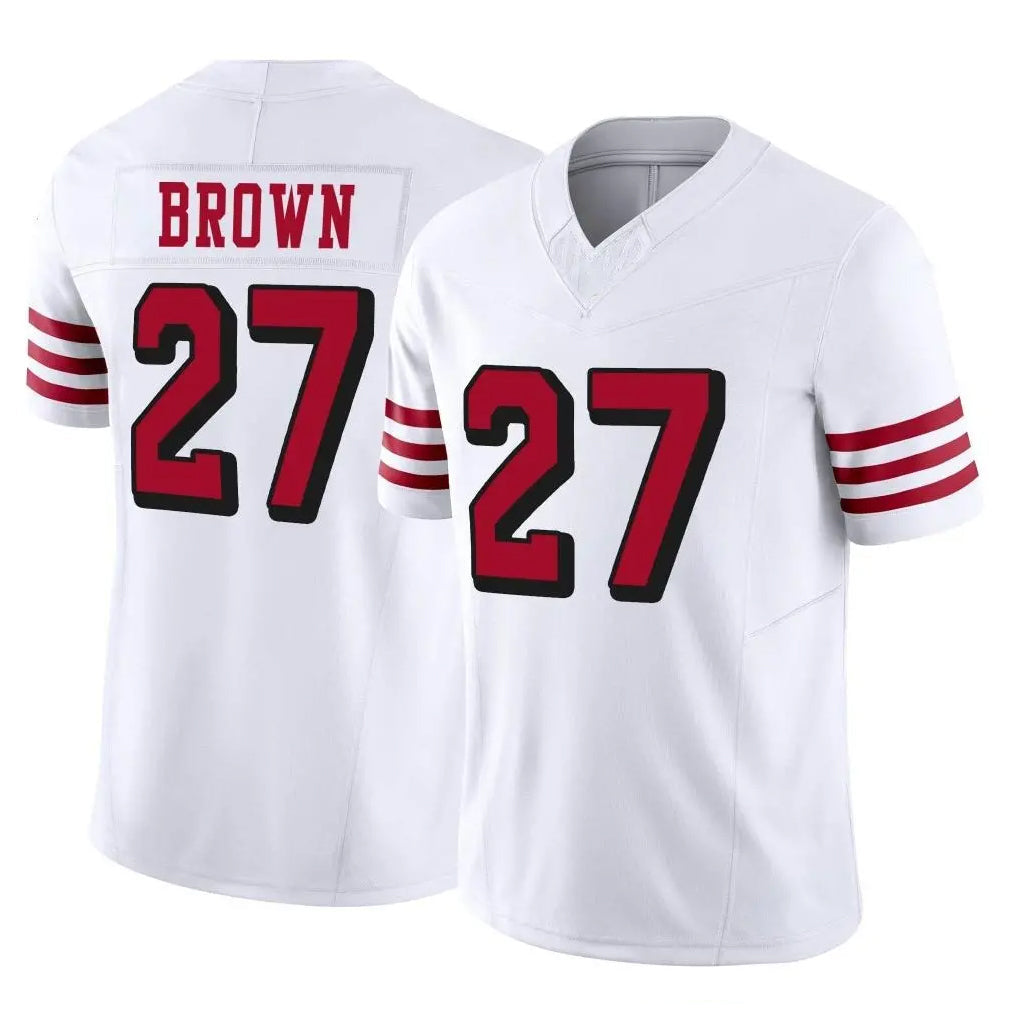 Ndoa SF.49ers #27 Ji'Ayir Brown Player White Limited Alternate Vapor F.U.S.E. Home Game Stitched Jerseys