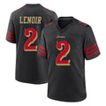 Ndoa SF.49ers #2 Deommodore Lenoir Player Black Rivalries Collection Home Game Stitched Jerseys